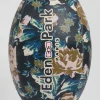 Ballon de rugby bleu marine à motifs floraux