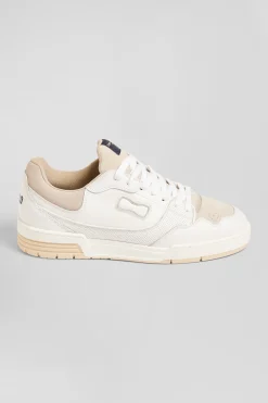 Basket en cuir blanches et beiges EP10