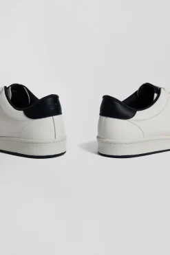 Baskets basses en cuir blanc