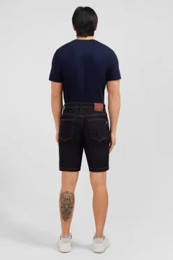 Bermuda bleu foncé en jean brut