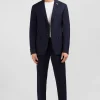 Blazer bleu foncé détails noeud en relief