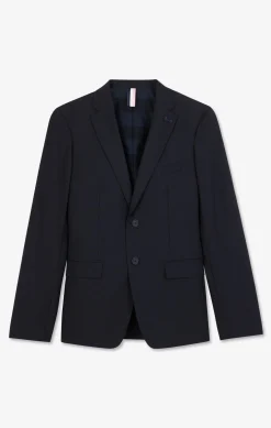 Blazer bleu foncé détails noeud en relief