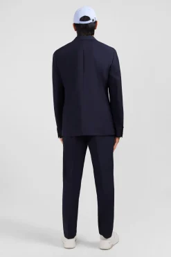 Blazer bleu foncé détails noeud en relief