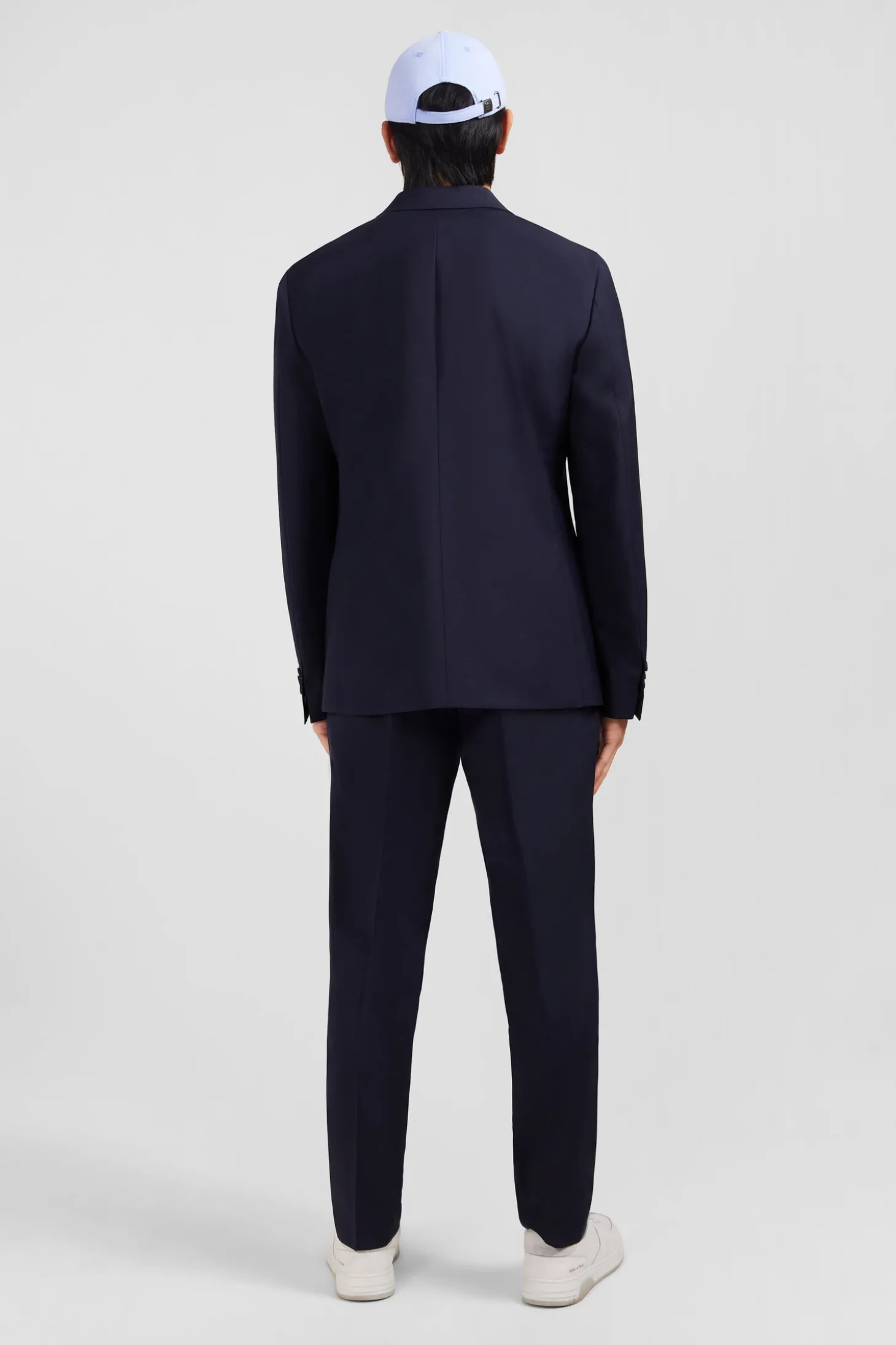 Blazer bleu foncé détails noeud en relief