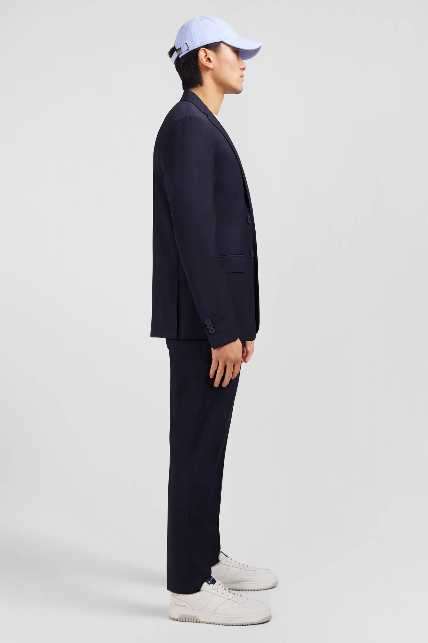 Blazer bleu foncé détails noeud en relief
