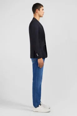 Blazer bleu marine slim fit 100 % laine