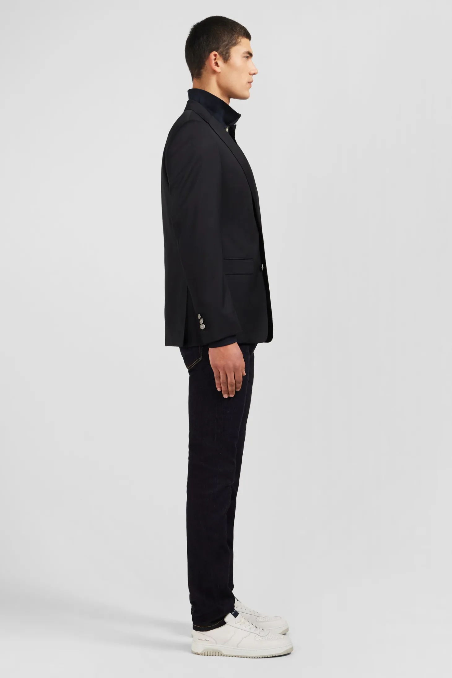Blazer noir 100 % laine