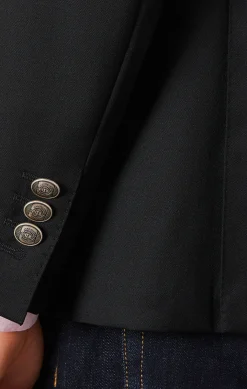 Blazer noir 100 % laine