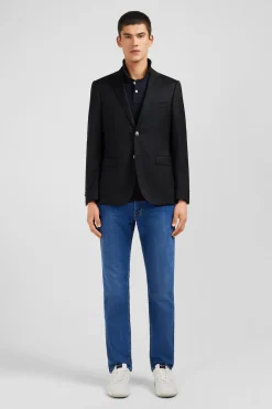 Blazer noir slim fit 100 % laine