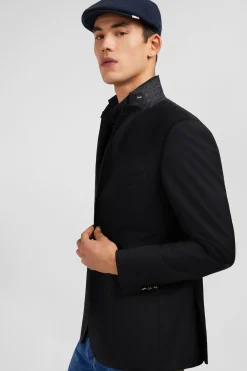 Blazer noir slim fit 100 % laine