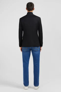 Blazer noir slim fit 100 % laine