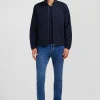 Blouson bleu foncé rembourré