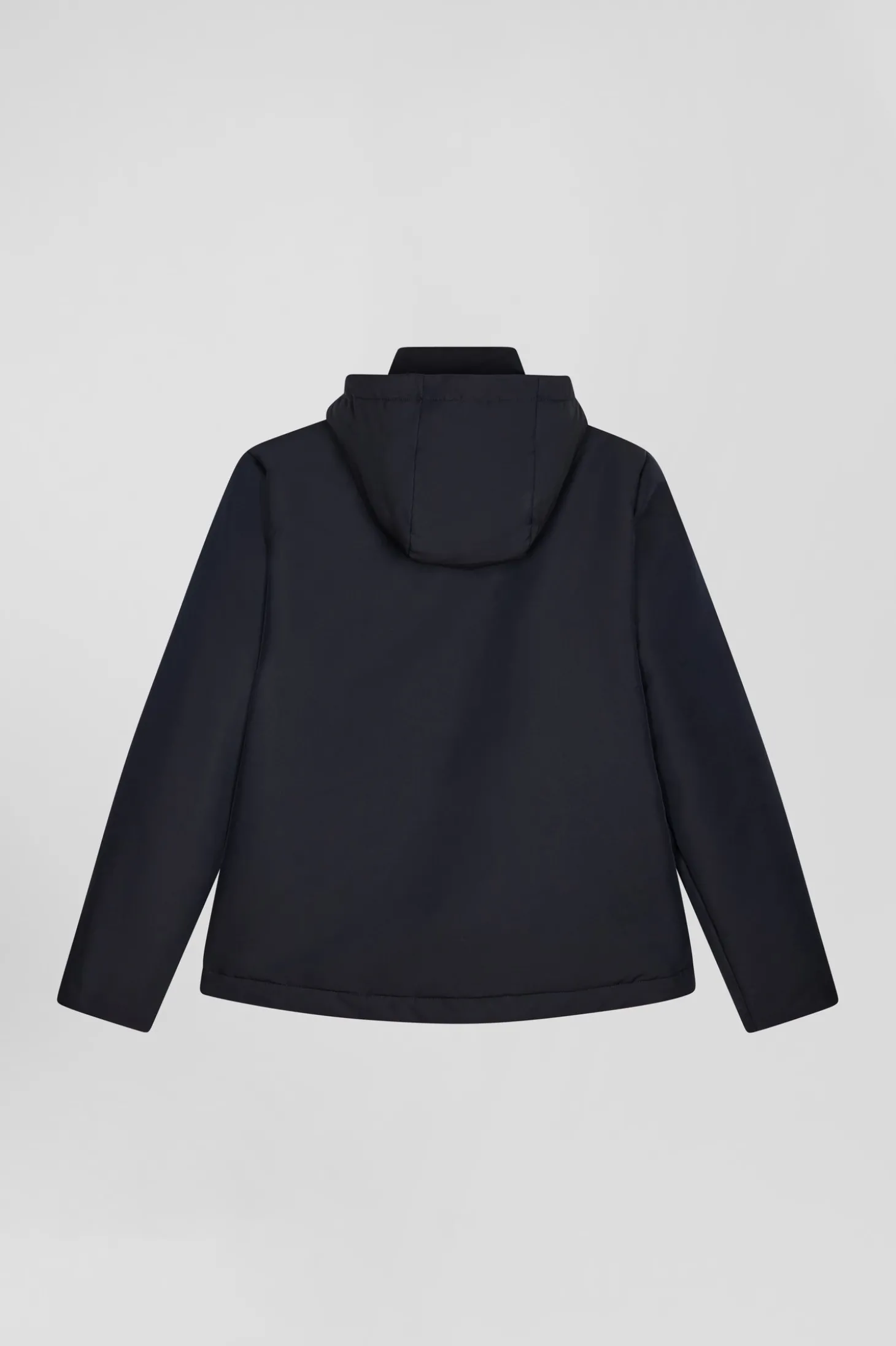 Blouson zippé à capuche bleu marine