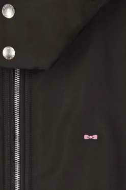 Blouson zippé à capuche kaki