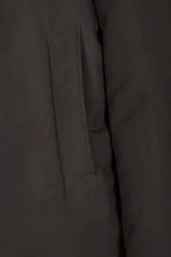 Blouson zippé à capuche kaki