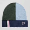 Bonnet colorblock en coton bleu marine