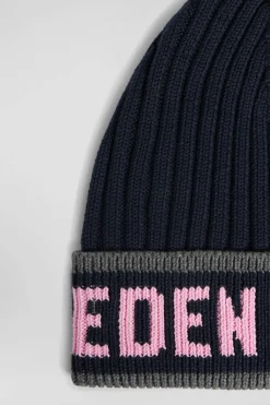 Bonnet en coton bleu marine jacquard EDEN PARK