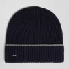 Bonnet en maille côtelée gris
