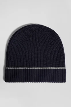 Bonnet en maille côtelée gris