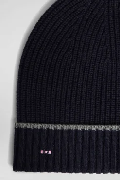 Bonnet en maille côtelée gris