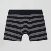 Boxer cerclé en coton stretch gris anthracite