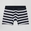 Boxer cerclé en coton stretch gris