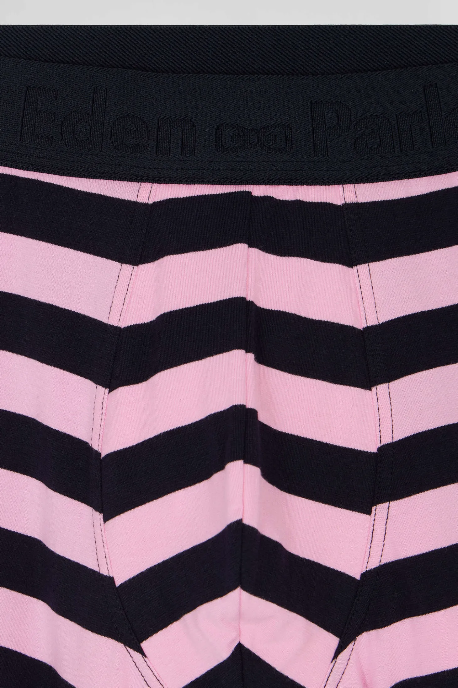 Boxer cerclé en coton stretch rose