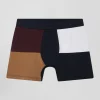Boxer colorblock en coton stretch bordeaux