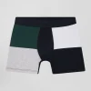Boxer colorblock en coton stretch vert