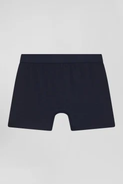 Boxer colorblock en coton stretch rose