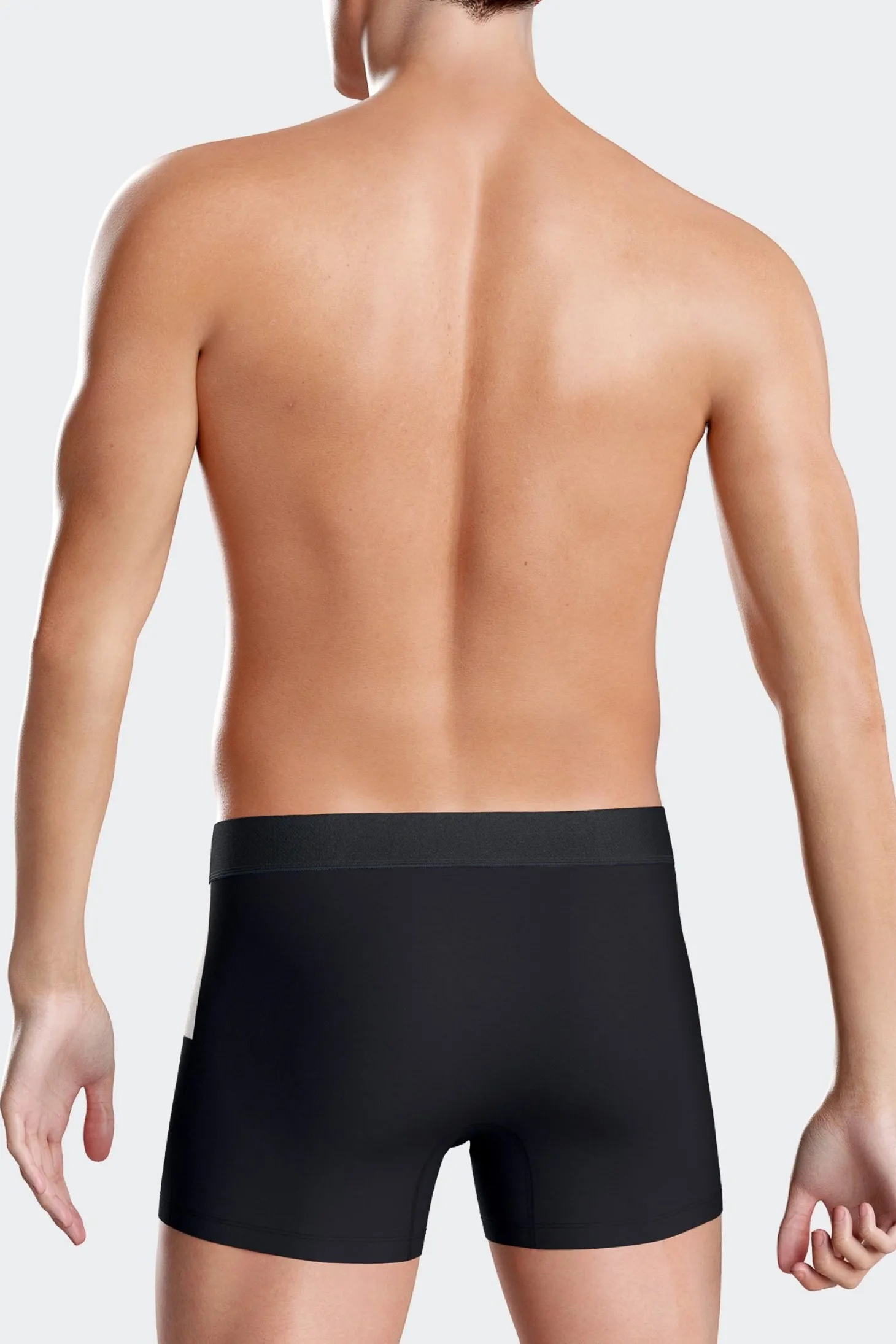 Boxer colorblock en coton stretch bordeaux