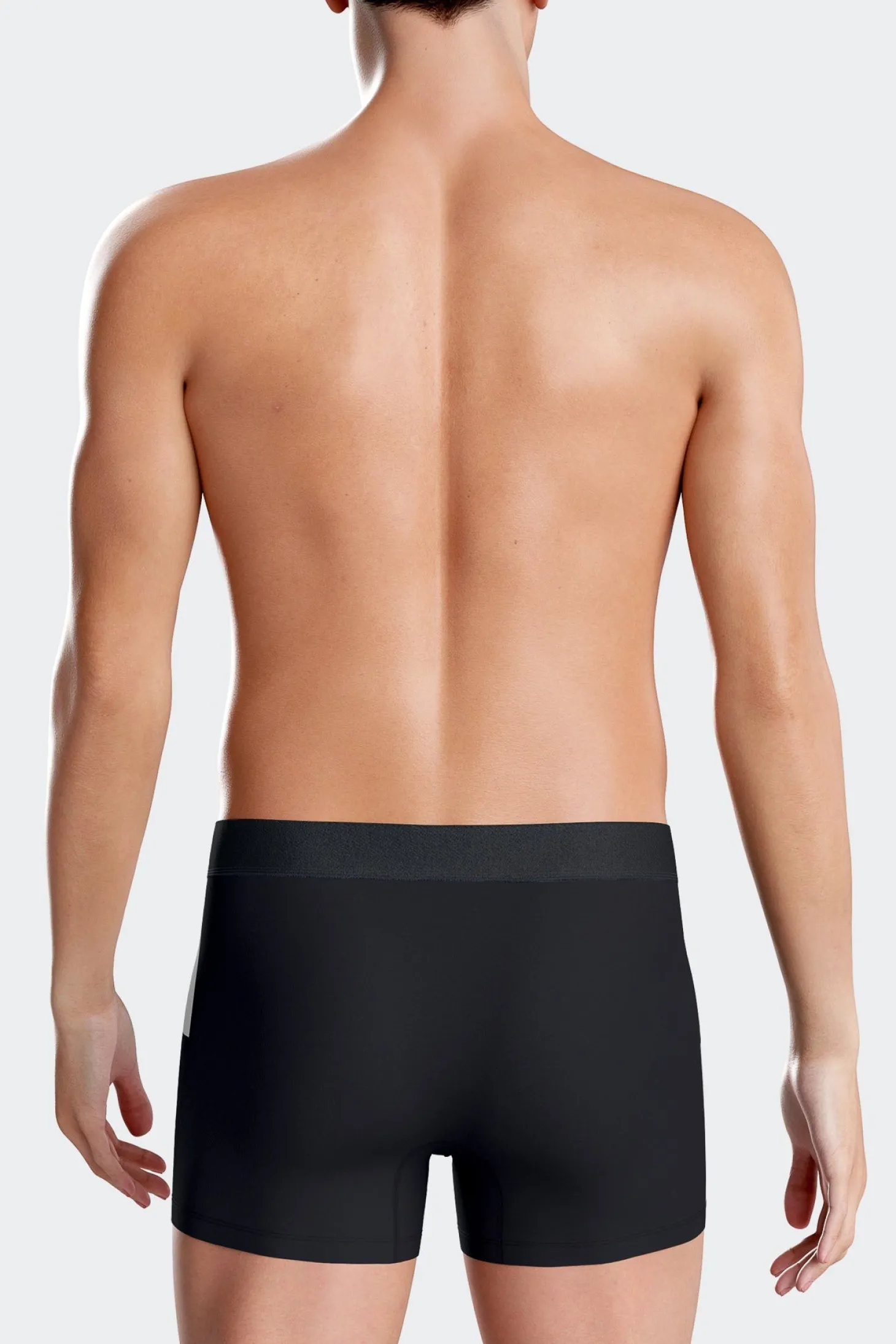 Boxer colorblock en coton stretch vert