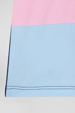 Boxer colorblock en coton stretch rose