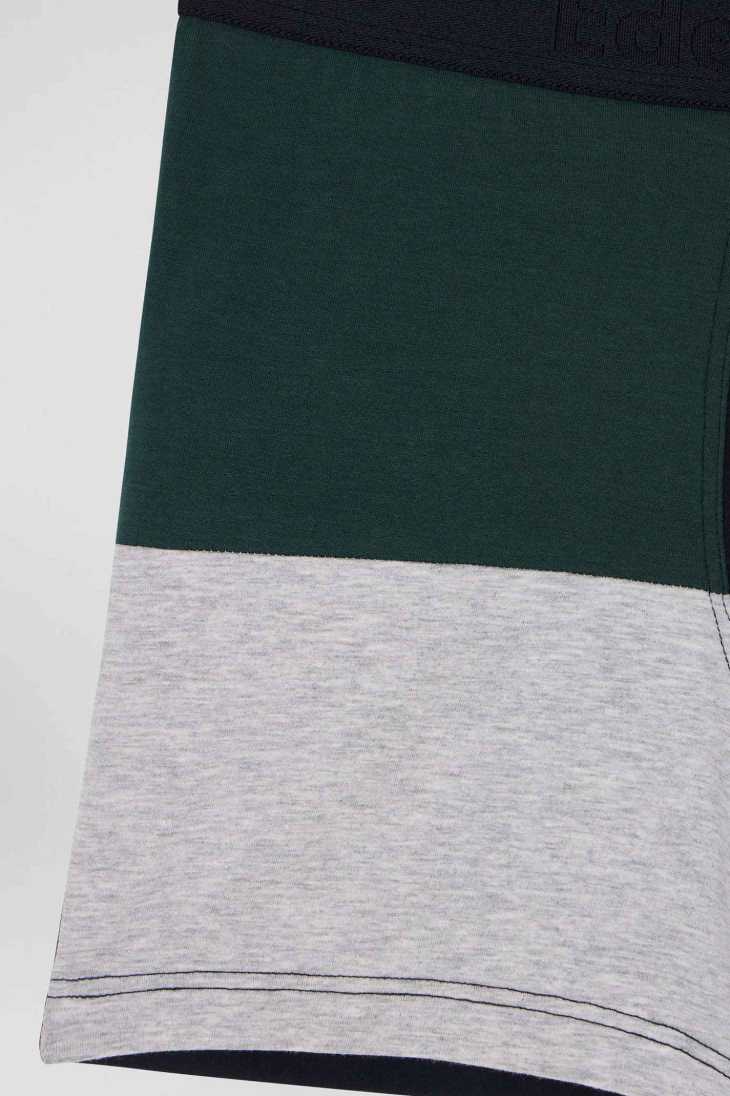 Boxer colorblock en coton stretch vert