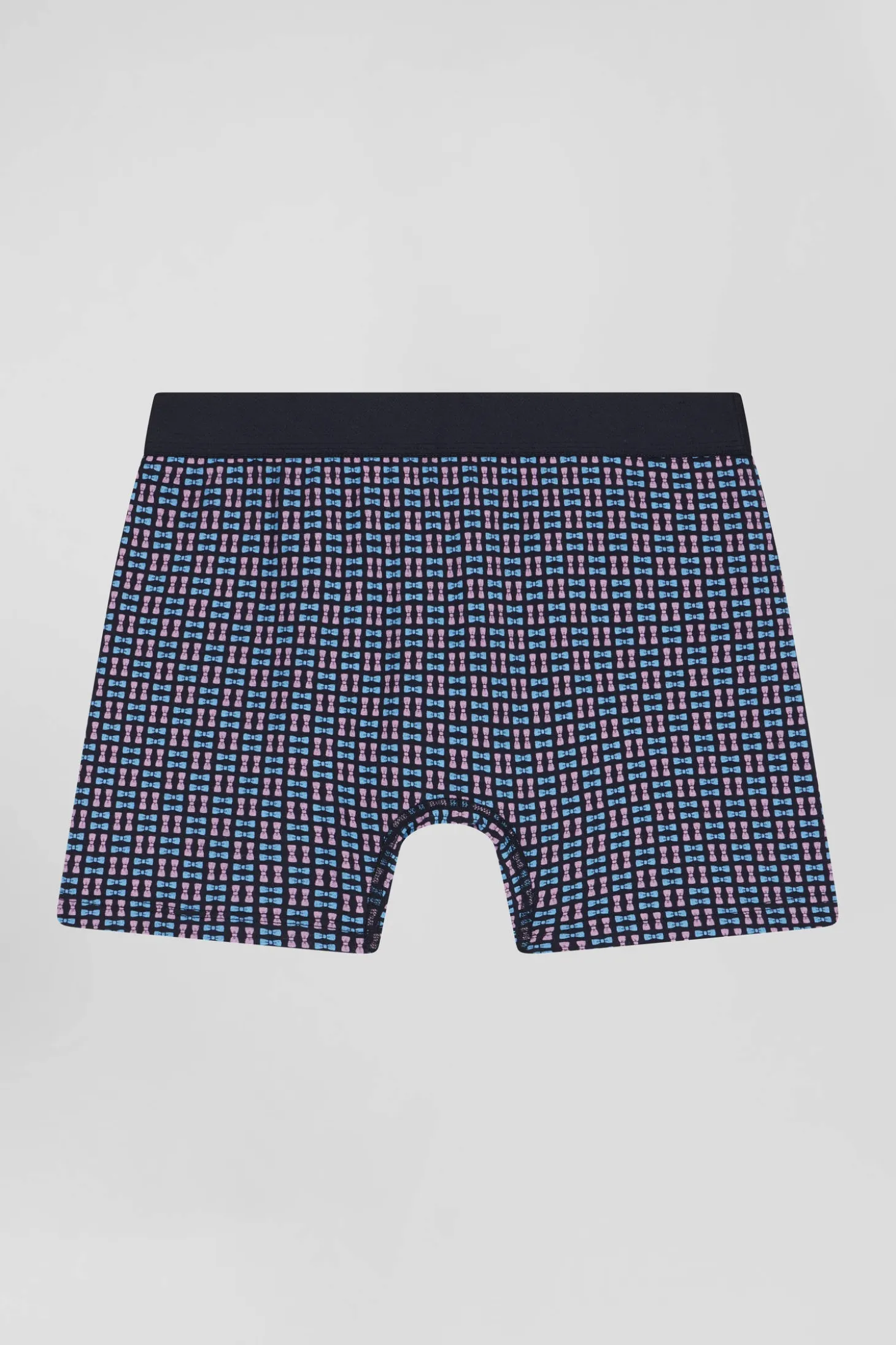 Boxer en coton stretch à micro-motifs rose