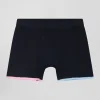 Boxer en coton stretch bleu marine liserés contrastés
