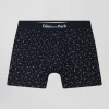 Boxer en coton stretch bleu marine micro-motifs nœuds papillon