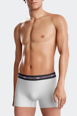 Boxer en coton stretch blanc