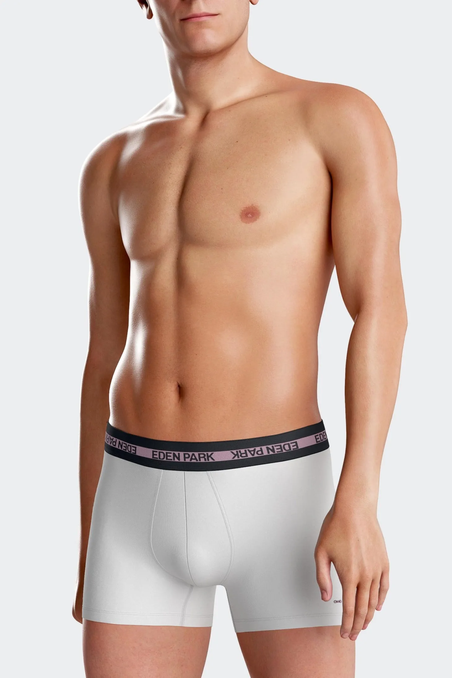Boxer en coton stretch blanc