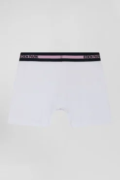 Boxer en coton stretch blanc