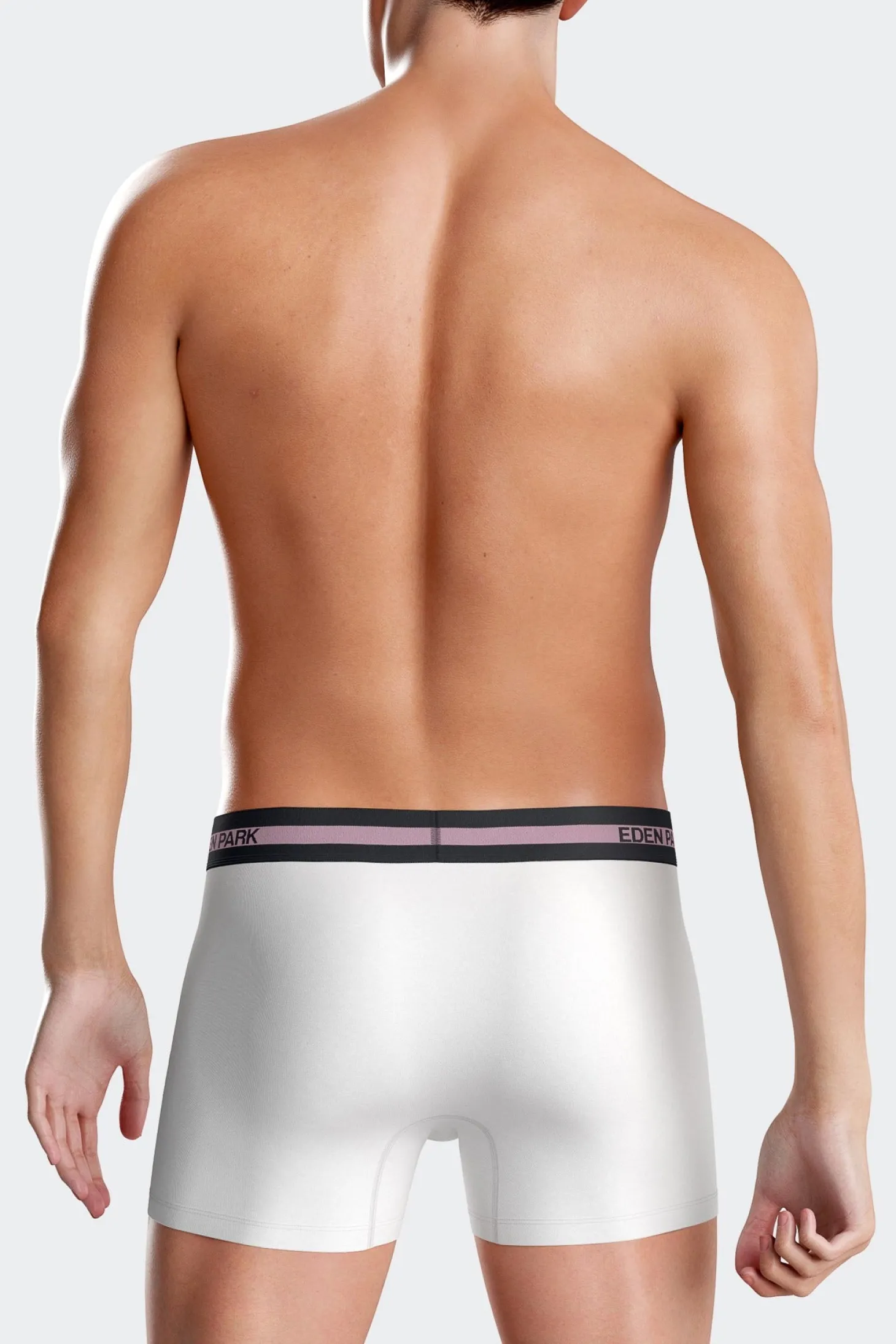 Boxer en coton stretch blanc