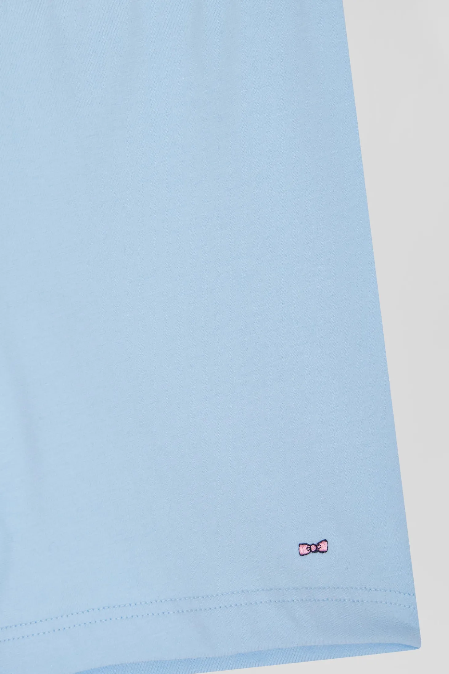 Boxer en coton stretch élastique taille siglé ciel
