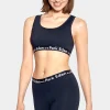 Brassière en jersey de coton stretch bleu marine