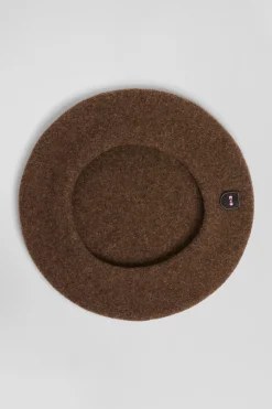 Béret en laine marron