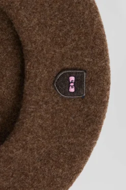 Béret en laine marron