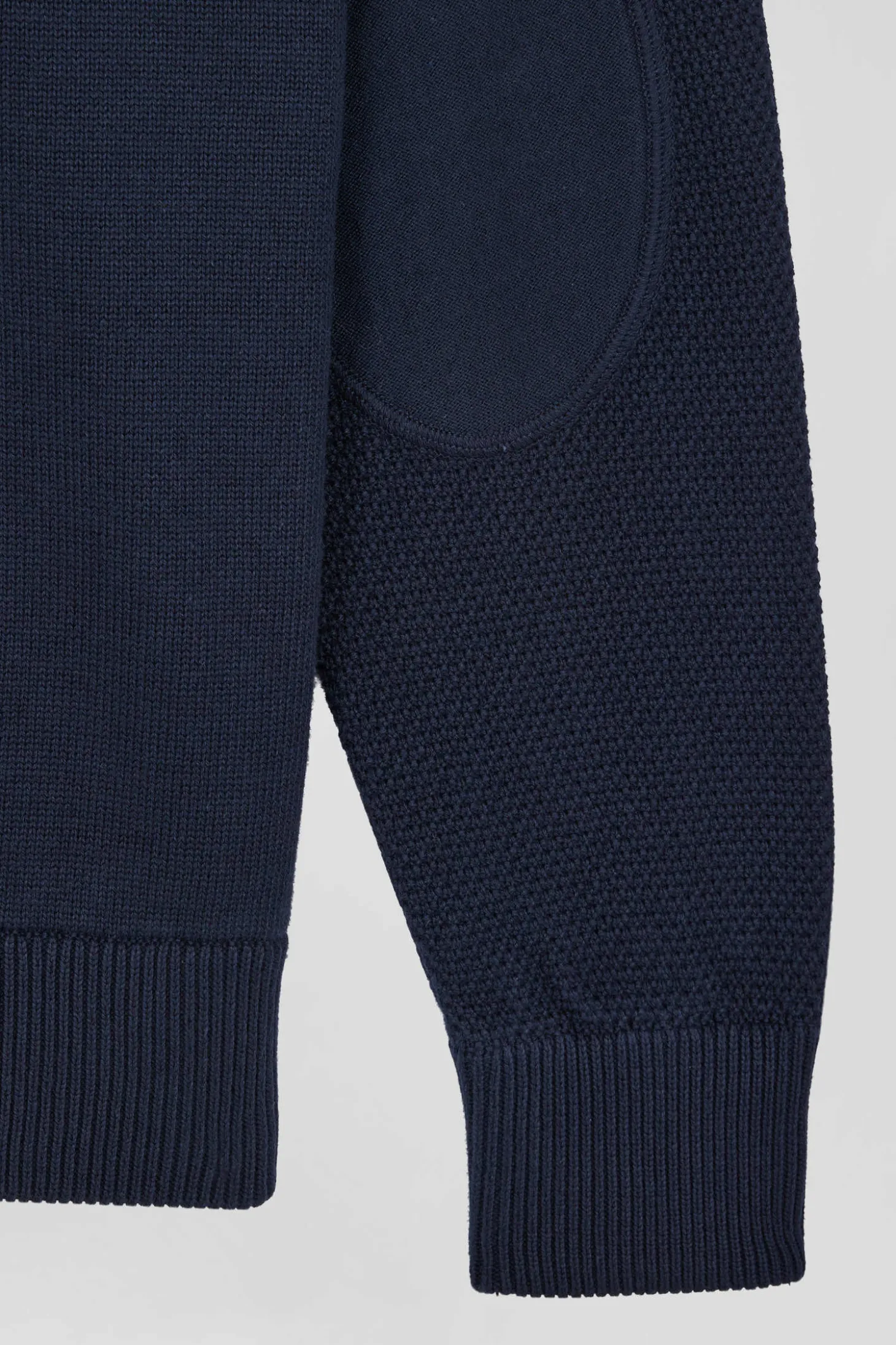 Cardigan en coton avec broderie au dos bleu marine