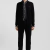 Cardigan en laine mérinos noir coupe Regular