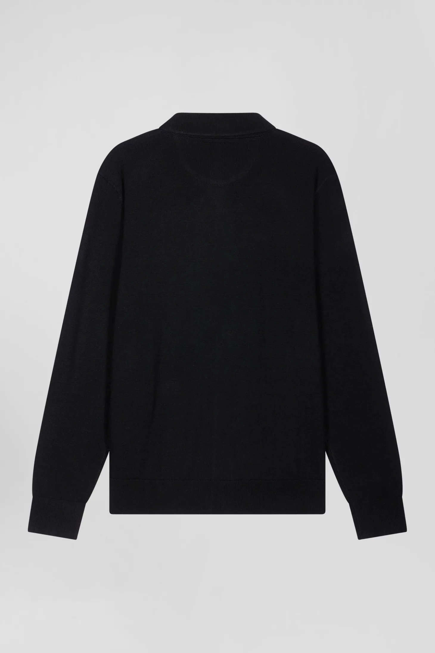 Cardigan en laine mérinos noir coupe Regular