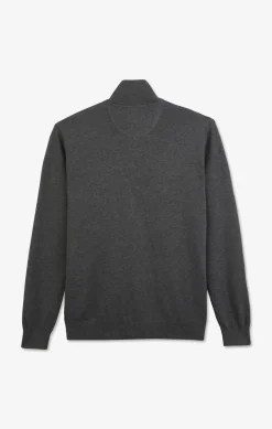 Cardigan gris zippé en coton