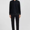 Cardigan noir zippé en coton